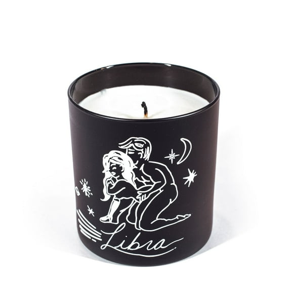 Black Cake Clothing Libra Zodiac Horoscope Massage Candle - Passion Floral Scent - 8 oz