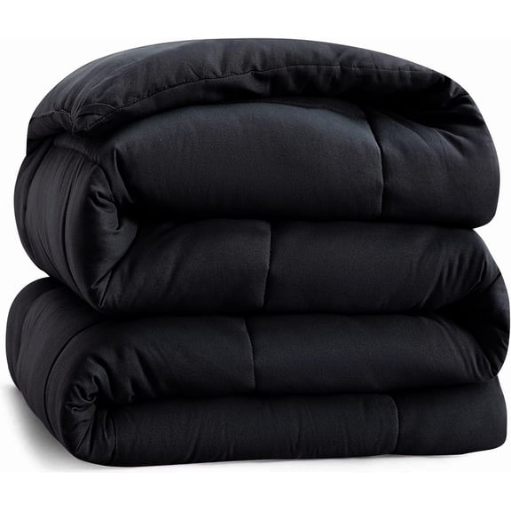 Black California King Quilted Down Alternative All Season Duvet Insert