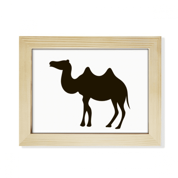 Black Camel Cute Animal Portrayal Desktop Photo Frame Picture Art Decoration Painting 6x8 inch