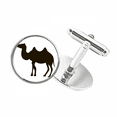 thumbnail image 1 of Black Camel Cute Animal Portrayal Round Button Cuff Clip Stud Cufflinks, 1 of 4