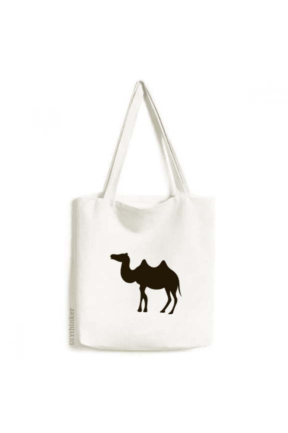 Black Camel Cute Animal Portrayal Tote Canvas Bag Shopping Satchel Casual Handbag