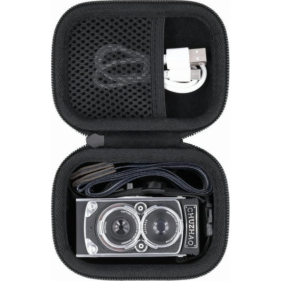 Black Camera Case for CHUZHAO Vintage Mini Digital Camera - Fits Portable Retro TLR Style Compact Camera