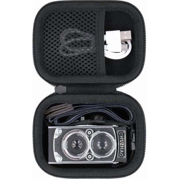 Black Camera Case for CHUZHAO Vintage Mini Digital Camera - Fits Portable Retro TLR Style Compact Camera