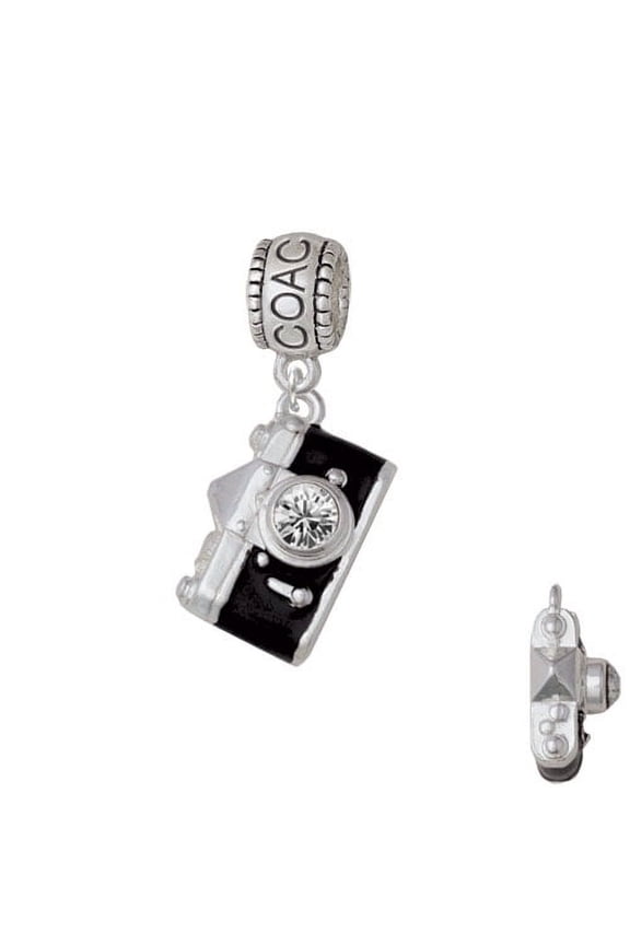 Black Camera - Coach Charm Bead