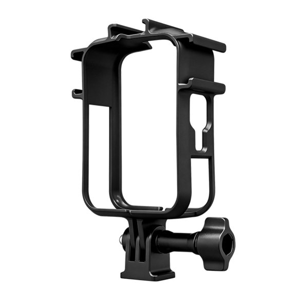 Black Camera Expansion Frame for OMSO360 I/II with Plastic and Metal Construction, Side Tightening Knob, 3 Cold Shoes and a Threaded Bottom Mounting Base