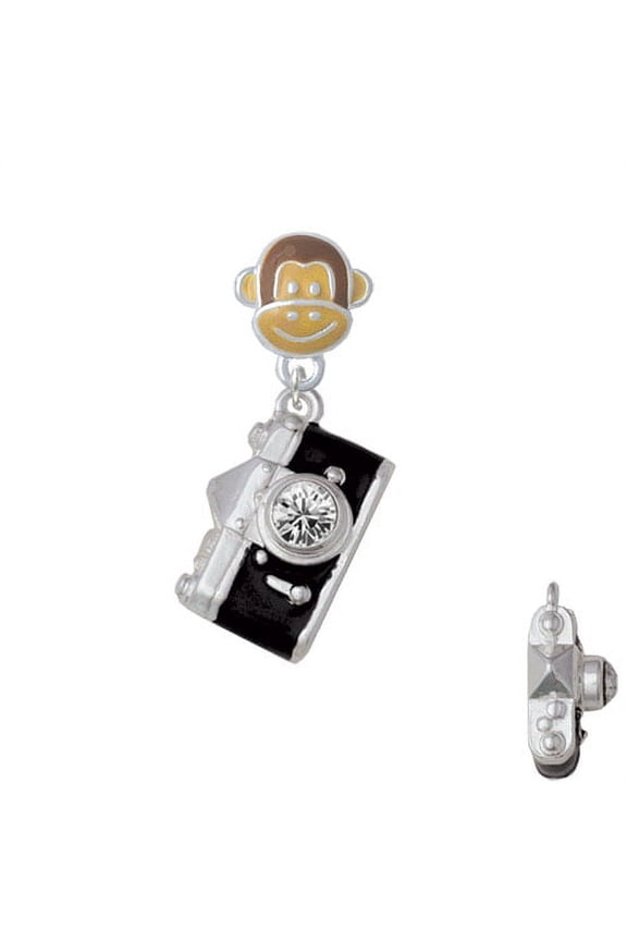 Black Camera - Monkey Face Charm Bead