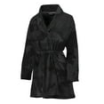 thumbnail image 1 of Black Camouflage Women Bathrobe One Size Univeral Fits Fashion Lightweight Plush Fleece Long Robe For Women, 1 of 3