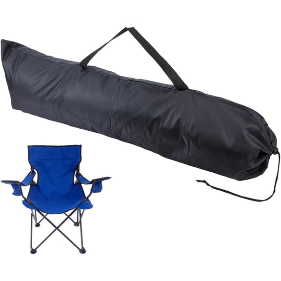Black Camp Chair Replacement Bag 39x12 inch Big Polyester Protective Carrying Chair Bag with Drawstring Shoulder Strap for Foldable Hammock