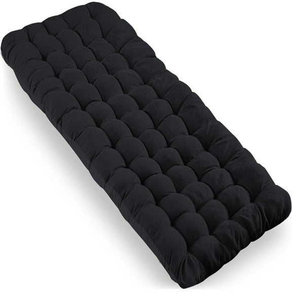 Black Camping Cot Mattress Pad, Sleeping Pad Inflatable Sleeping Mat