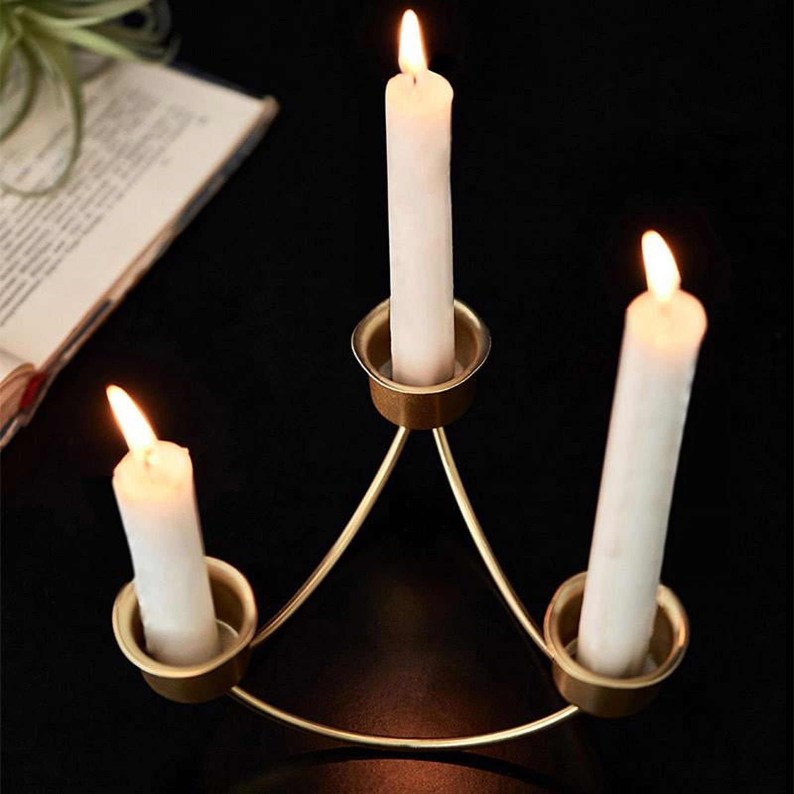 Black Candle Holder for Pillar Candles Tall Taper Long Thick Candles