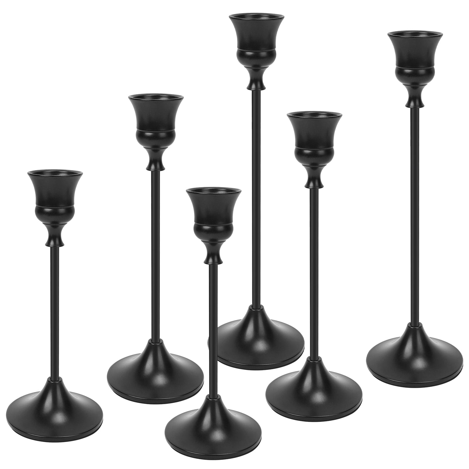 Black Candlestick Holders Matte Black Candle Holders Metal Candle ...