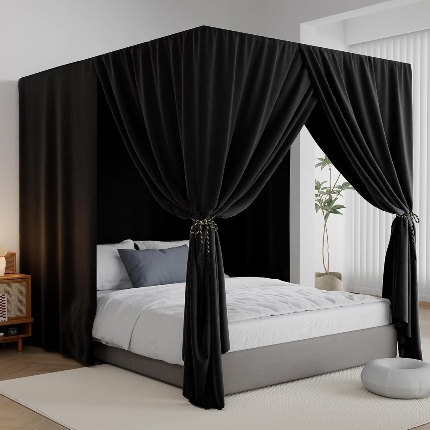 Twin Canopy Bed Curtainsnull
