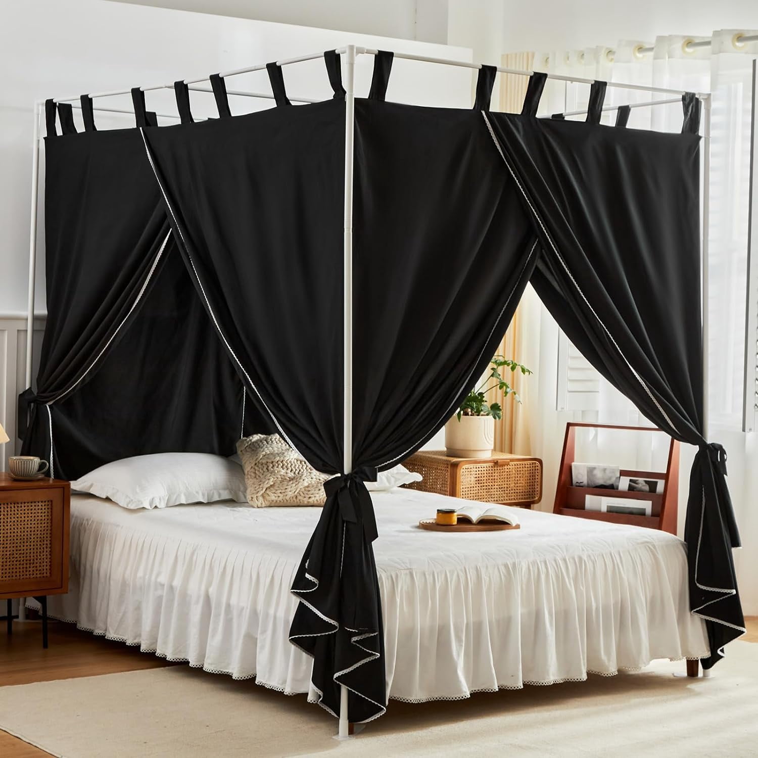 Twin Canopy Bed Curtains