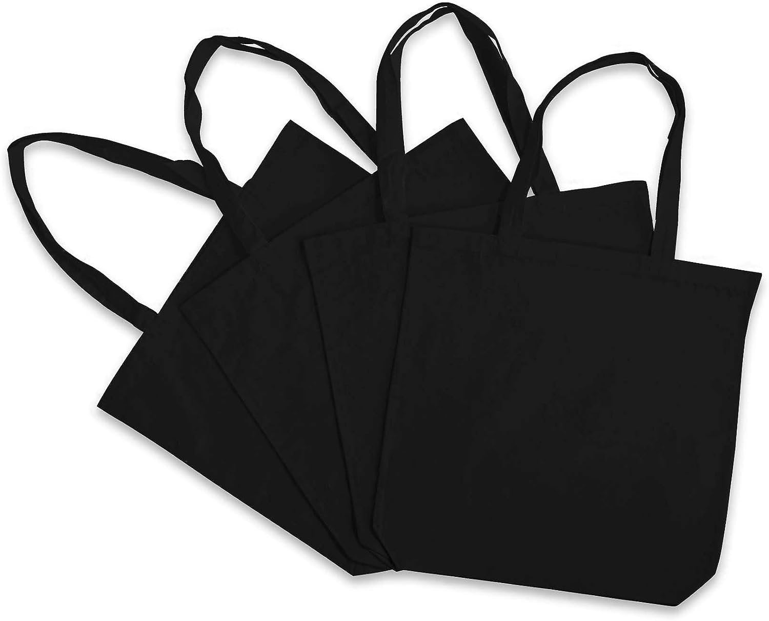 Organic Cotton Canvas Tote Bags Bulk - 12 Pack - Certified Organic Cotton Bags, Eco Friendly Reusable Canvas Totes for Crafts, Decorating, Heat