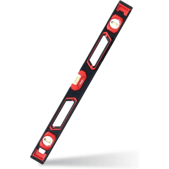 Black Canyon 48" I-Beam Level, w/Magnetic Base, Vertical and Horizontal Measurement, Aluminum, Plastic Frame, Hang Hole, Versatile Vial Types, for Construction, Carpentry, Plumbing Environment
