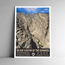 Black Canyon of the Gunnison National Park Vintage Travel Poster / Postcard WPA Style