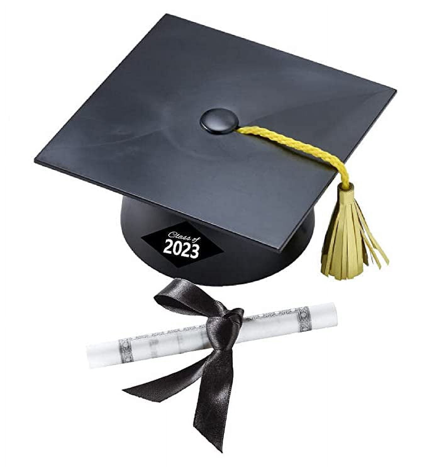 Black Cap Gold Tassel Class of 2023 Graduation Hat Cake Kit Cupcake ...