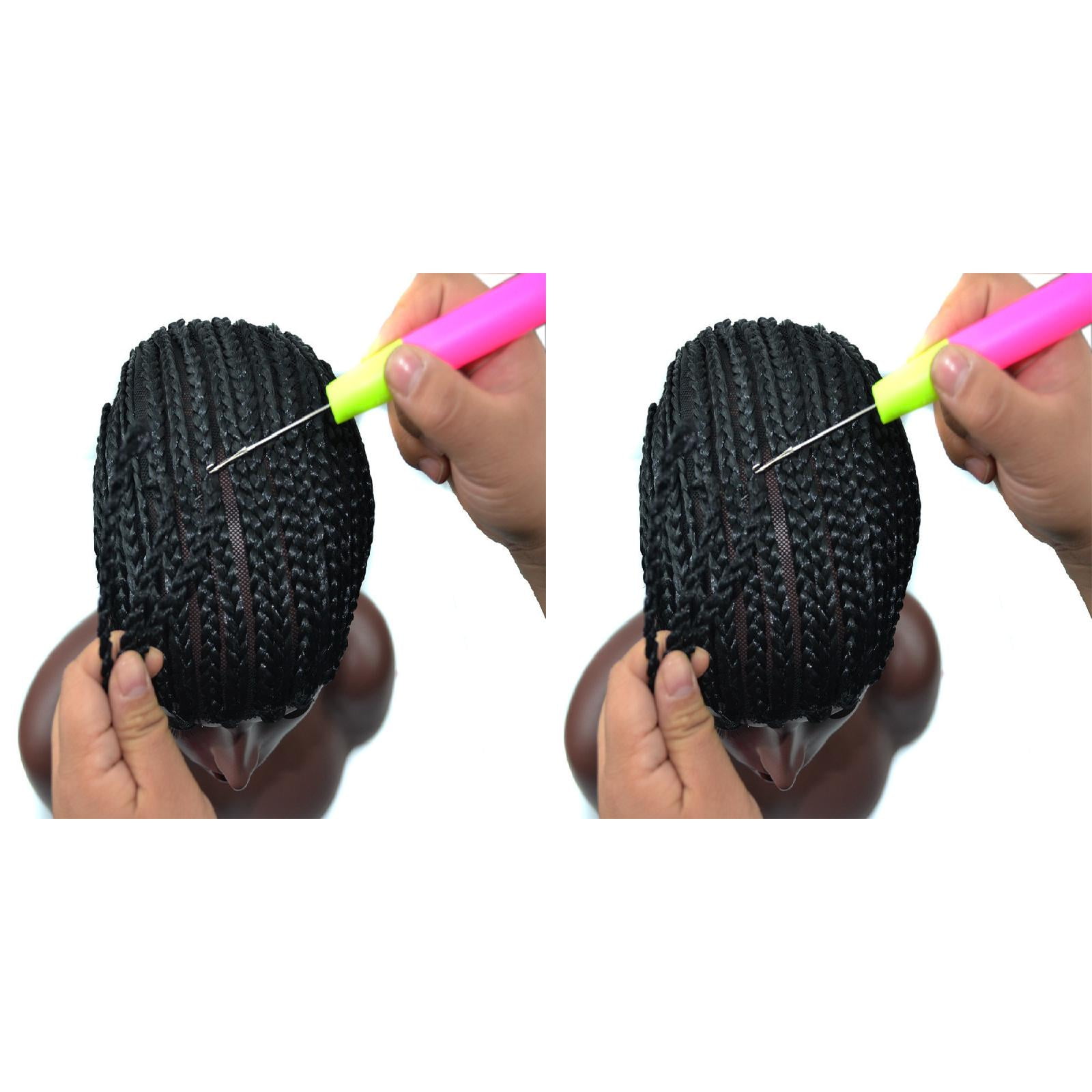 Black Cap Wig For Making Braid Synthetic Wig With Clips And Strong