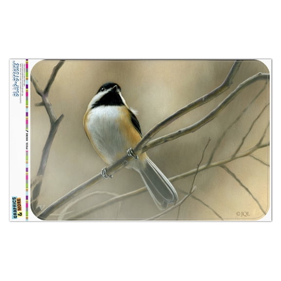 Black-Capped Chickadee Bird Songbird on Tree Branch Home Business Office Sign
