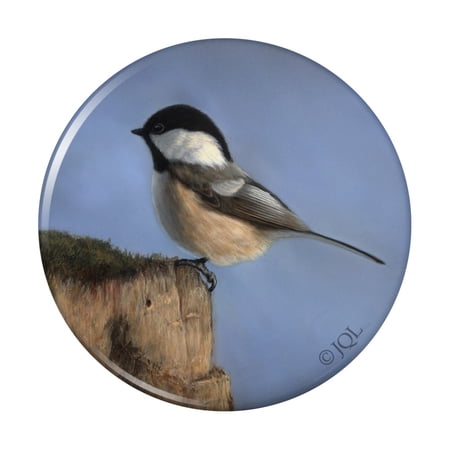 Black-Capped Chickadee Songbird Bird Pinback Button Pin