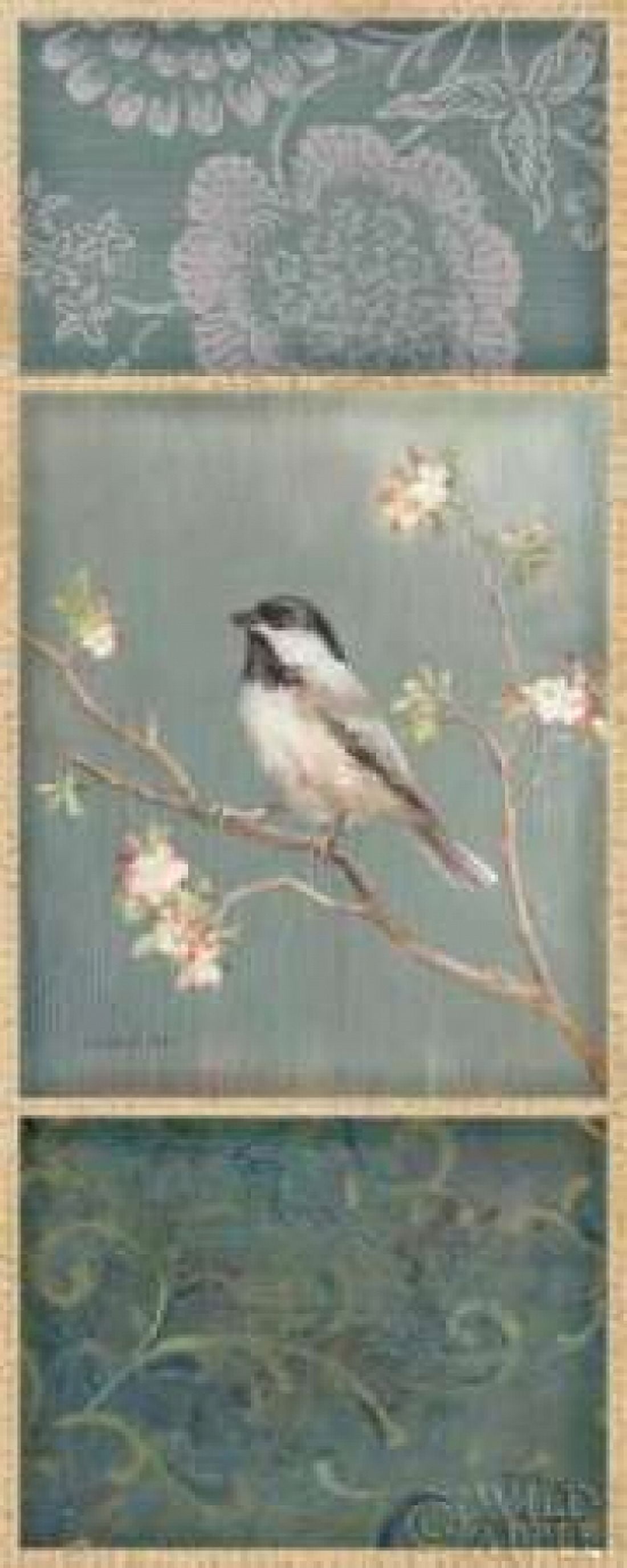 Black Capped Chickadee - Wag Canvas Art - Danhui Nai (24 x 48)
