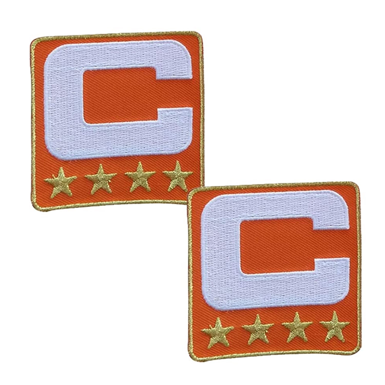 Black Captain C Patch 4 Stars Sewing On for Jersey Football Baseball. Soccer Hockey Jersey Orange White Walmart