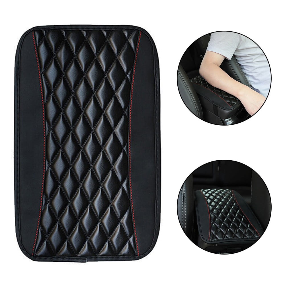 Black Car Armrest Pad Cover Center Console Box PU Leather Hand pad Accessories