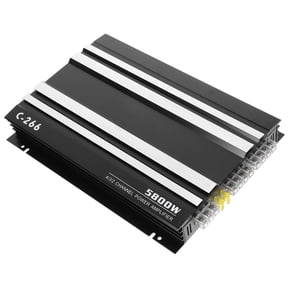 ELAYARD 4 Channel Car Audio Amplifier Black - Powerful Subwoofer Booster with Stable Circuit for Enhanced Sound