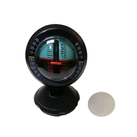 Black Car Balancer Angle Tilt Level Inclinometer Meter Gauge for Offroad SUV Truck, Adjustable Slope Angle Detector for Driving Safety