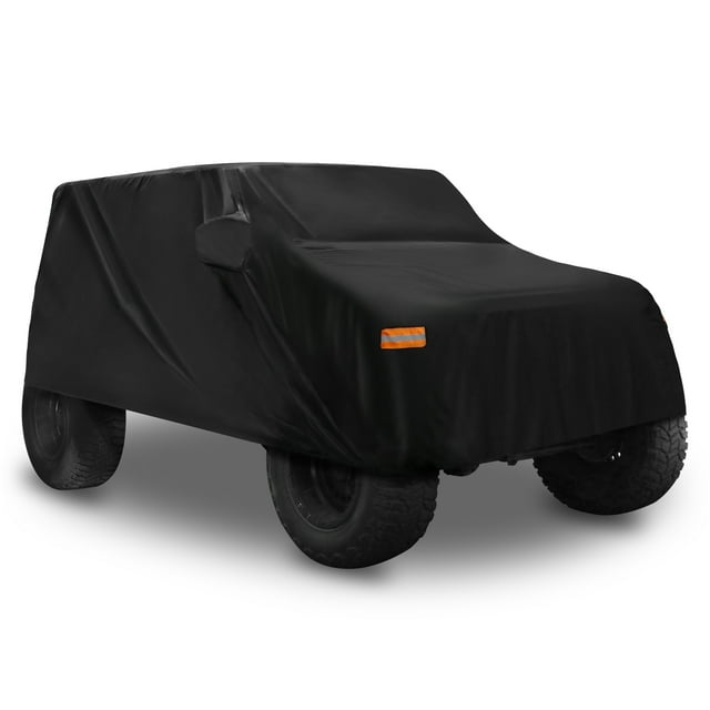 Black Car Cover for Jeep Wrangler JK JL 4 door 20072021 Sun UV Rain