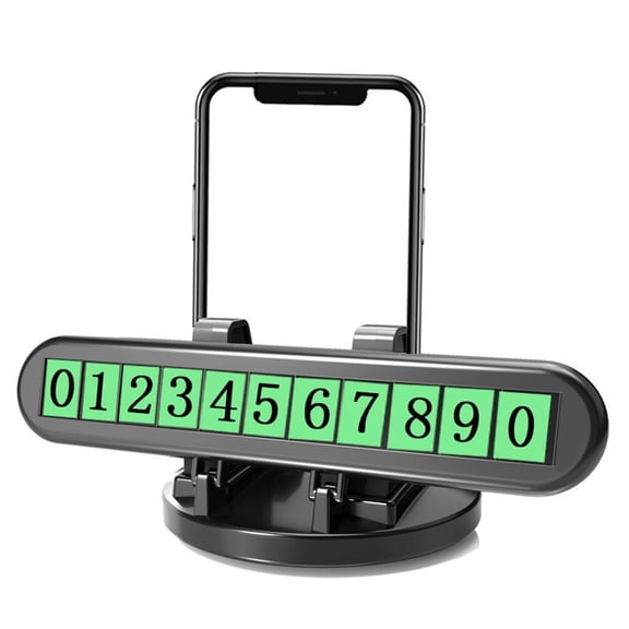Black Car Dash Non-slip Rubber Mount Holder Phone Stand Number Plate For Cell Phone