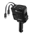 thumbnail image 1 of Black Car Fast Charging 120W On-Board Charger, Retractable Car Charger with Retractable Cables, 4 in 1 Super Fast Car Phone Charger, 2 USB Ports Car Charger Adapter, 1 of 2