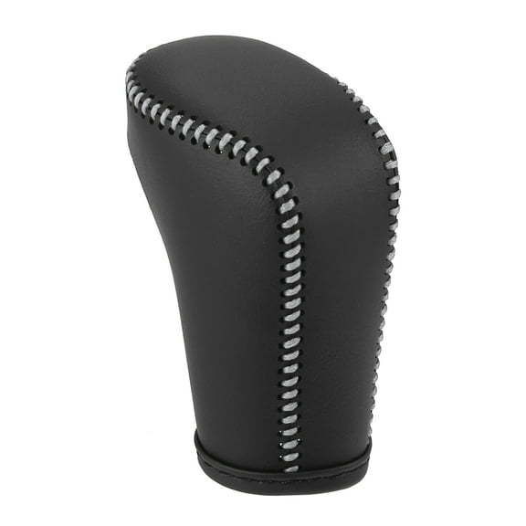 Black Car Faux Leather Gear Shift Knob Cover Transmission Shift Boot Lever for Honda Accord 2018-2022 Gray Stitches