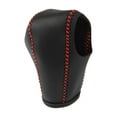 thumbnail image 1 of Black Car Faux Leather Gear Shift Knob Cover Transmission Shift Boot Lever for Honda HR-V 2016-2021 Red Stitches, 1 of 6