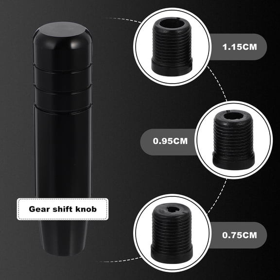 LITINKIMI Aluminum Alloy Gear Knob Black Car Gear Lever Head Durable and Easy to Install