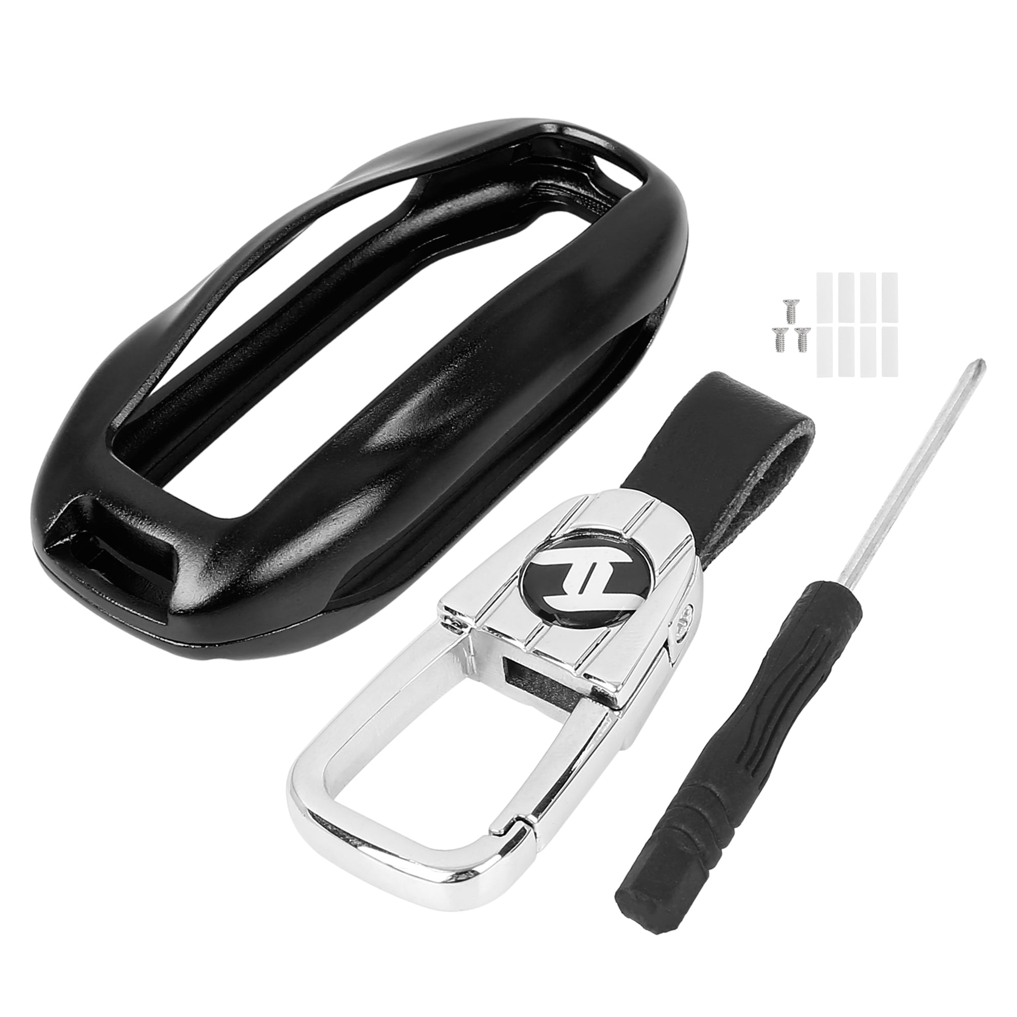 Black Car Remote Key Fob Cover Shell Protector Case Holder with Square ...