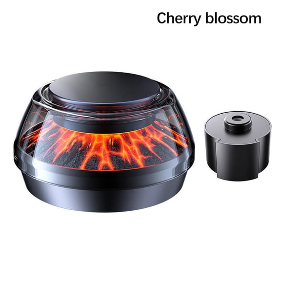Black Car Scent Diffuser with Eruption Design, 3 Adjustable Modes, 7 LED Lights, 2000mAh Battery, 45ml Oil, ABS, 3.54 Inch