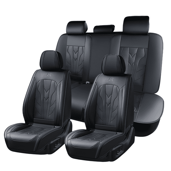 Black Car Seat Covers for Land Rover Range Rover Velar 2018-2026 Car Seat Cover , Waterproof Leather, Full Set of 5 Seats, Non-slip, Easy to Clean and Install, Suitable for All Seasons