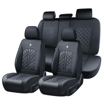 Black Car Seat Covers for Volkswagen Tiguan 2019 Car Seat Cover , Waterproof PU Leather, 5 Seats Full Set, Easy to Clean and Install, Non-slip, Suitable for All Seasons