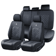 thumbnail image 1 of Black Car Seat Covers for kia Rio 2015 Car Seat Cover , Waterproof Faux Leather, 5 Seats Full Set, Non-slip, Easy to Clean and Install, Protect and Upgrade Seats, Beautify the Interior of Old Cars, 1 of 9