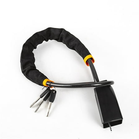 Black Car Steering Wheel Lock With Seat Belt Buckle Anti Theft Device Security Lock For Vehicle Truck Suv Van, Adjustable Cable Length 19 Inches, Includes 3 Keys And User Manual