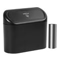 thumbnail image 1 of Black Car Trash Can with Lid - 15 Trash Bags Included, Leak-Proof Multi-Purpose Organizer, 1 of 8