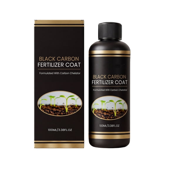 Black Carbon Fertilizer Coating 3.38 Fl Oz Plants Nutrient Enhancer For Indoor Potted Plants Gardening