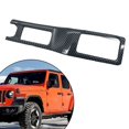 Black Carbon Fiber 4WD Gear Shift Panel Trim Cover For Jeep Wrangler JL
