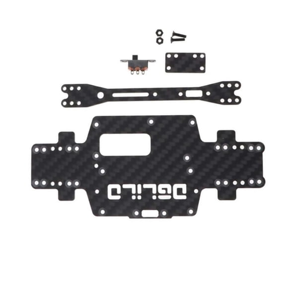 Black Carbon Fiber Chassis for WLtoys 1/28 Series Strengthen and Modernize RC Car Accessory Chassis