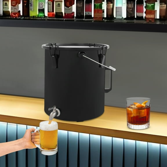 Black Carbon Steel 6 Gallon Oil Drum With Faucet Seal Waste Oil Drum Kitchen Waste Oil Collection And Storage Drum