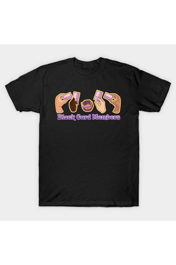 Black Card Members Logo Luxury Premium Executive Faction Identity Shield Unisex T-Shirt, up to size 3XL.