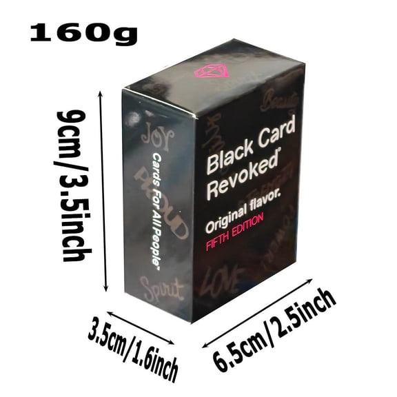 Black Card Revoked Fifth Edition Party Card Game, Original Flavor Trivia & Culture Quiz Deck, Fun Group Entertainment Game for Friends, Adult Game Nights & Cultural Themed Gatherings