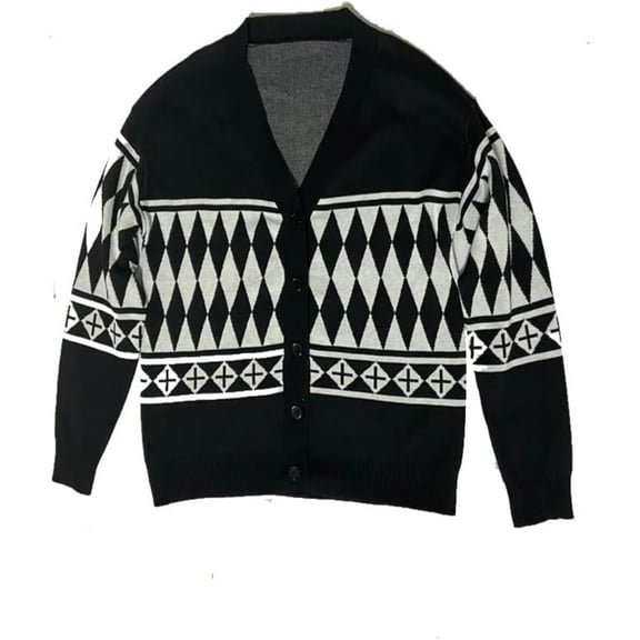 Black Cardigan Knitted Coat Jacket Top