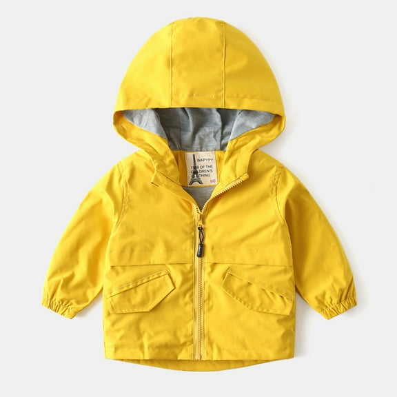 Black Cardigan with Pockets 4t 5t Toddler Boy Jacket Kids Windbreaker Jacket Boys Girls Waterproof Rain Jacket Hood Lightweight Raincoats for Kids Windbreaker Coat